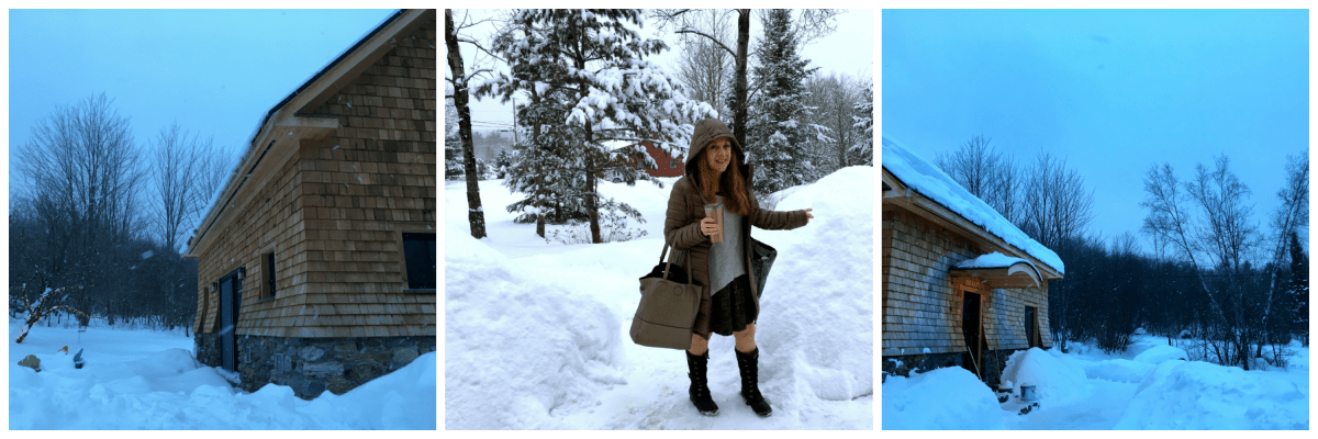 Vermont passive house in winter