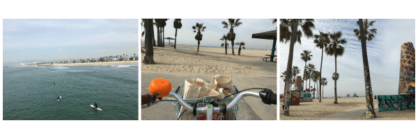 Santa Monica boardwalk biking
