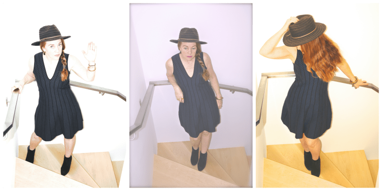 photo shoot with black hat