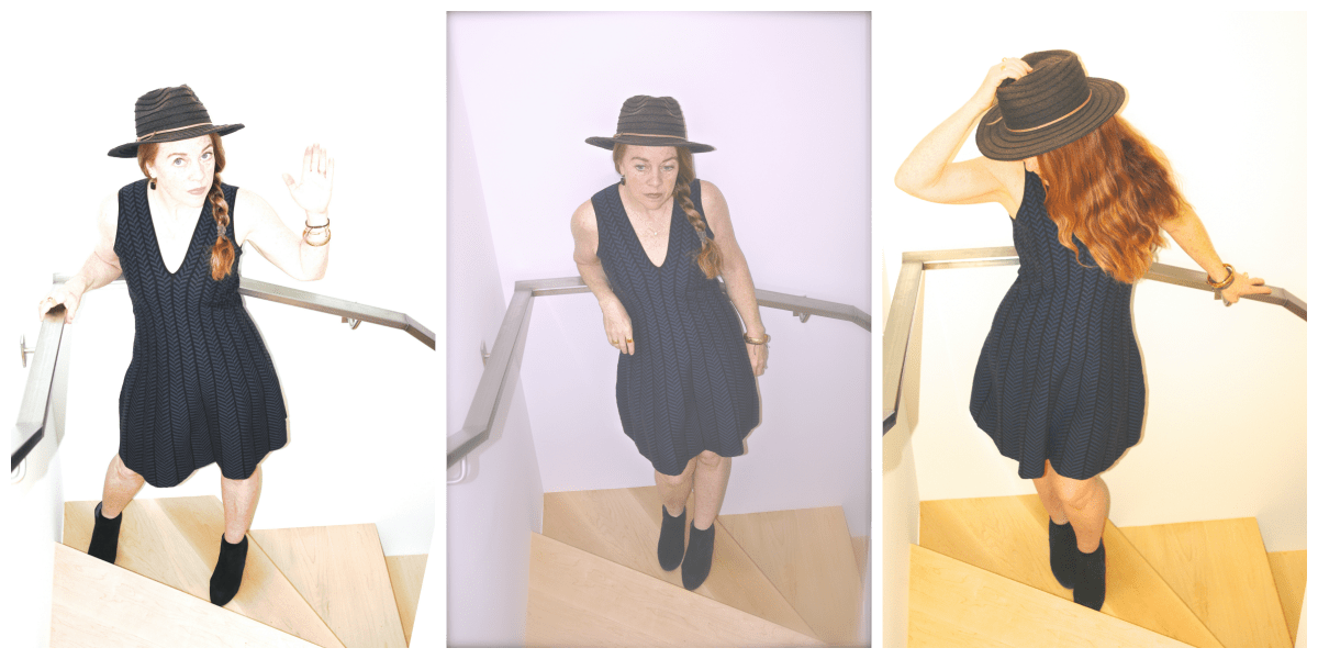 photo shoot with black hat