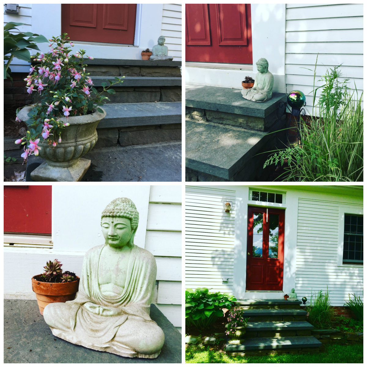 buddha on the front steps