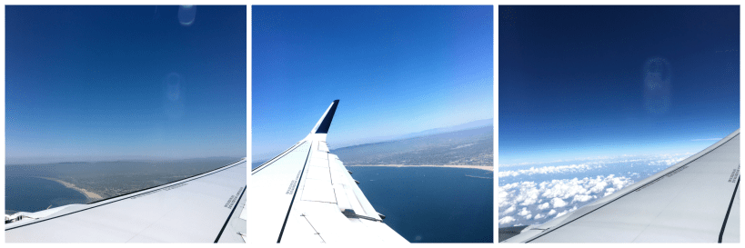 Flying over Los Angeles beaches