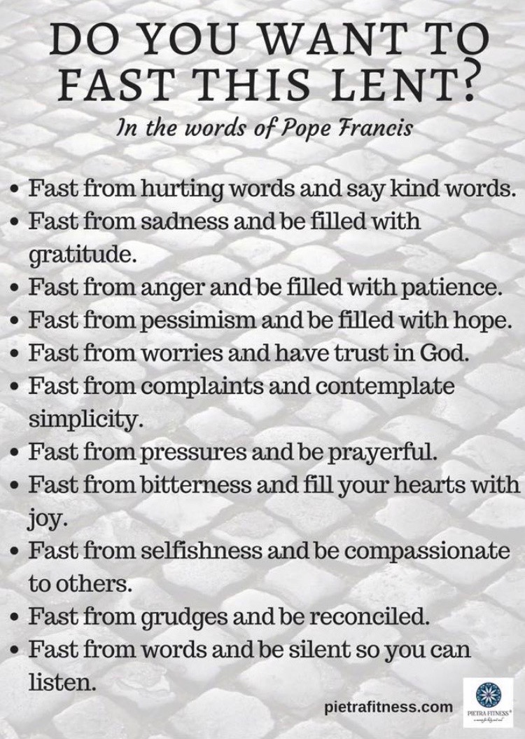 Pope Francis speaks about Lent