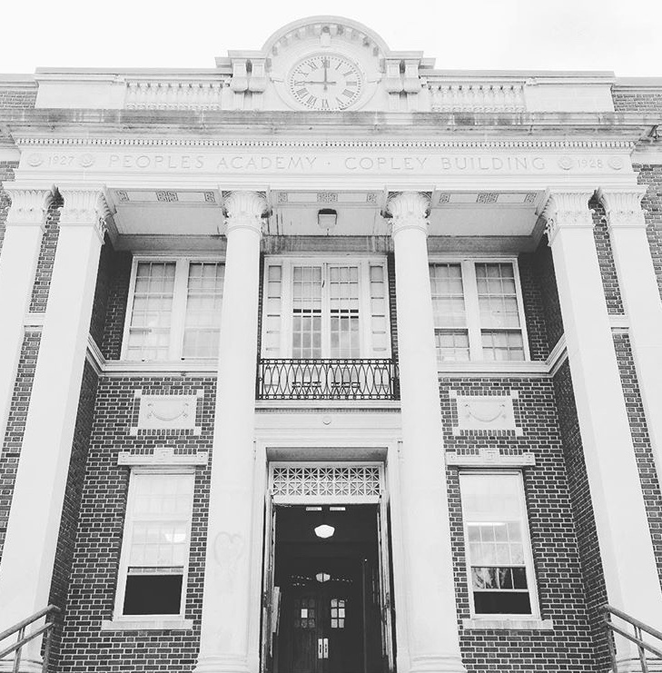 high school building