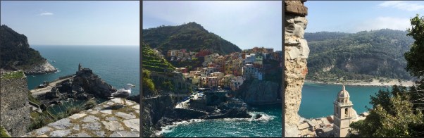 the coastline of Italy from Cinque Terre