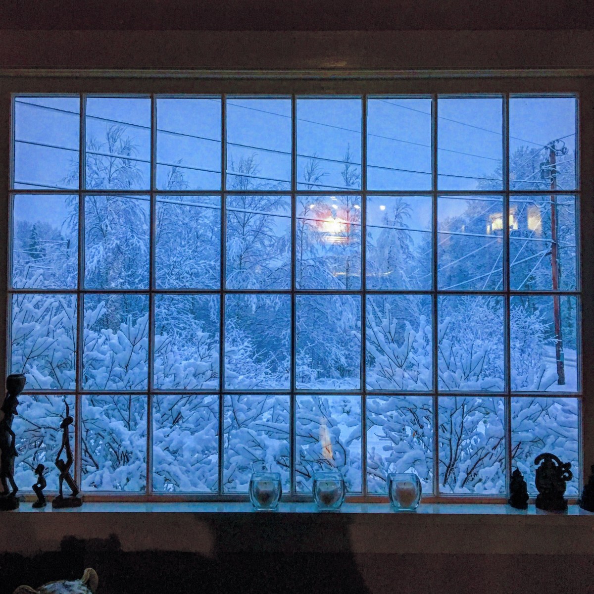 snow landscape from out the window