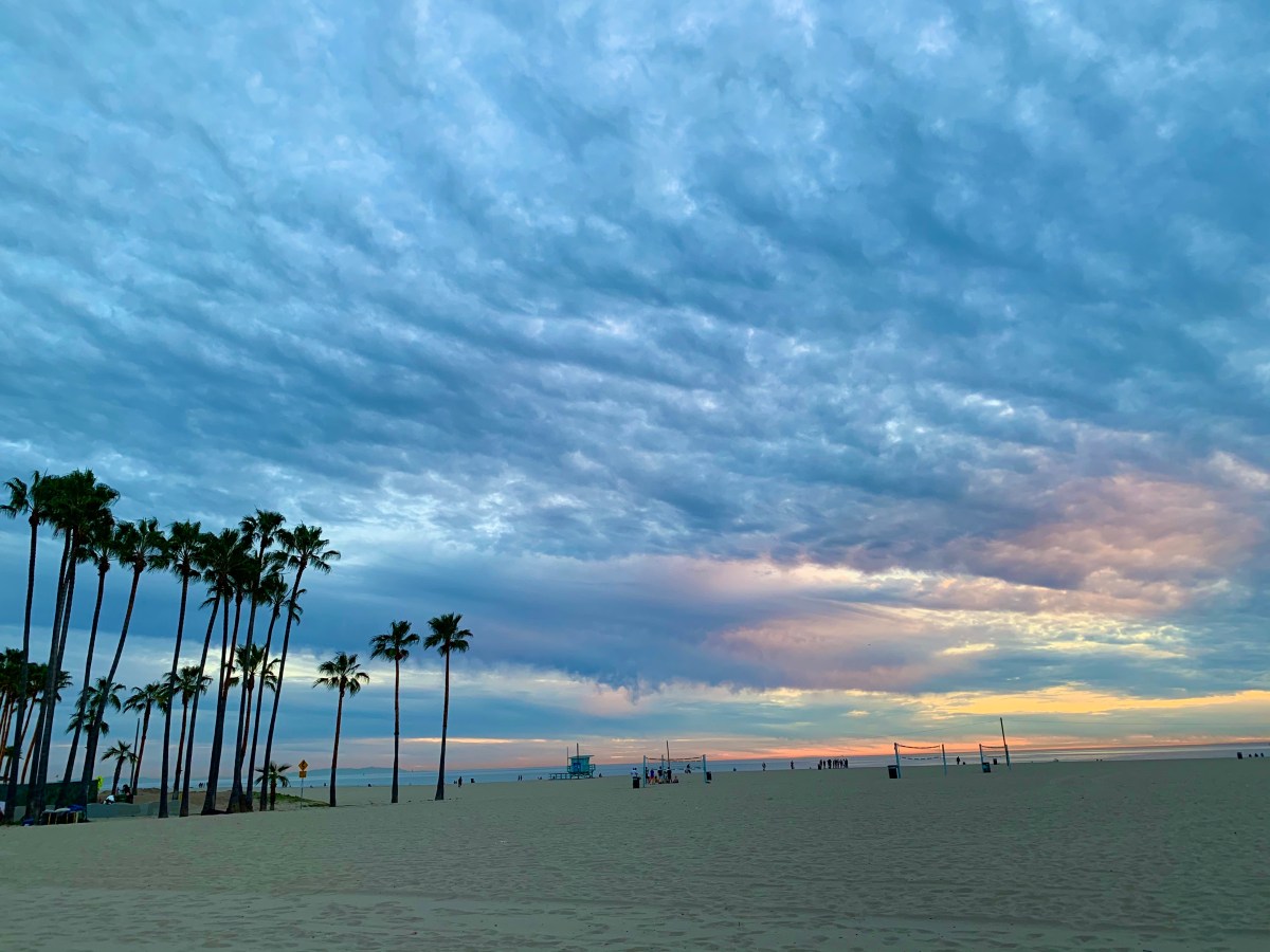 Santa Monica beach sunset