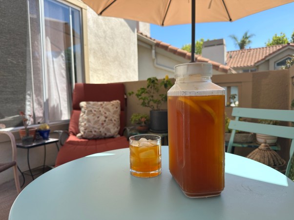 sun tea in the making