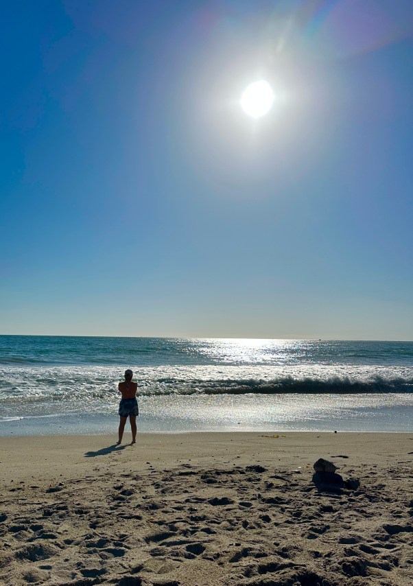 woman on the beach